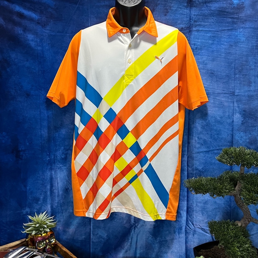 Puma golf ⛳️ polo with crazy graphics bright design size medium